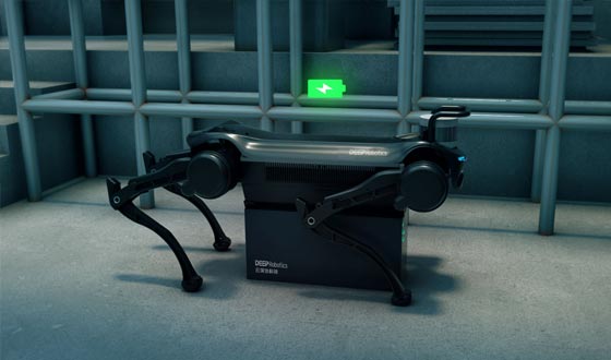 国内首个完成自主充电的四足银河